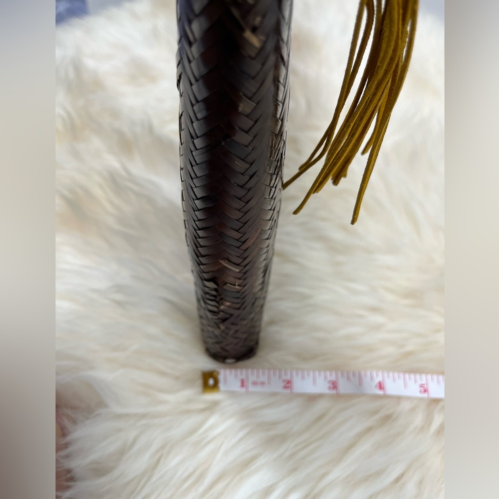 Vintage Woven Straw /Raffia and Snake Skin Zip Top Extra Large Clutch - Picture 17 of 17